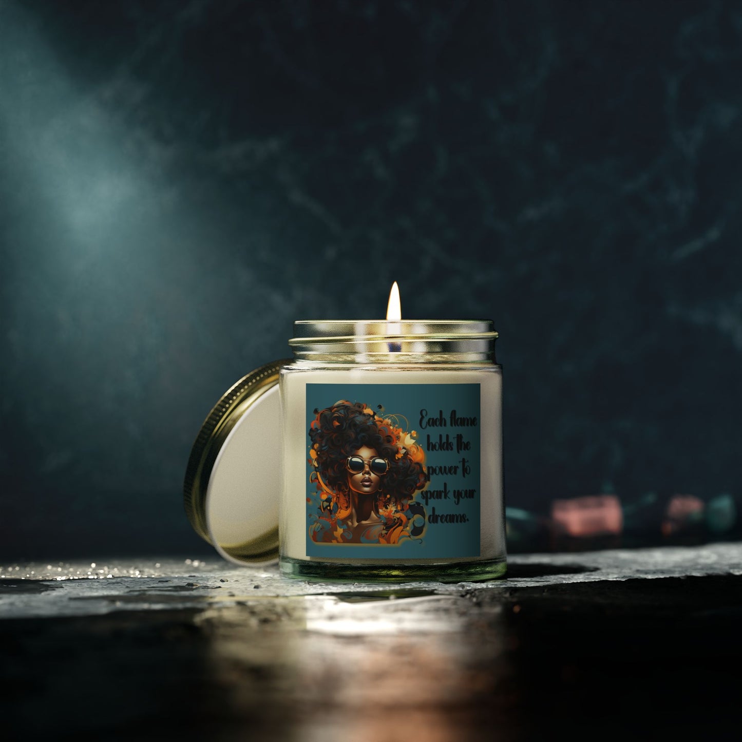 “Spark Your Dreams” Affirmation Candle – Black Girl Magic Glow