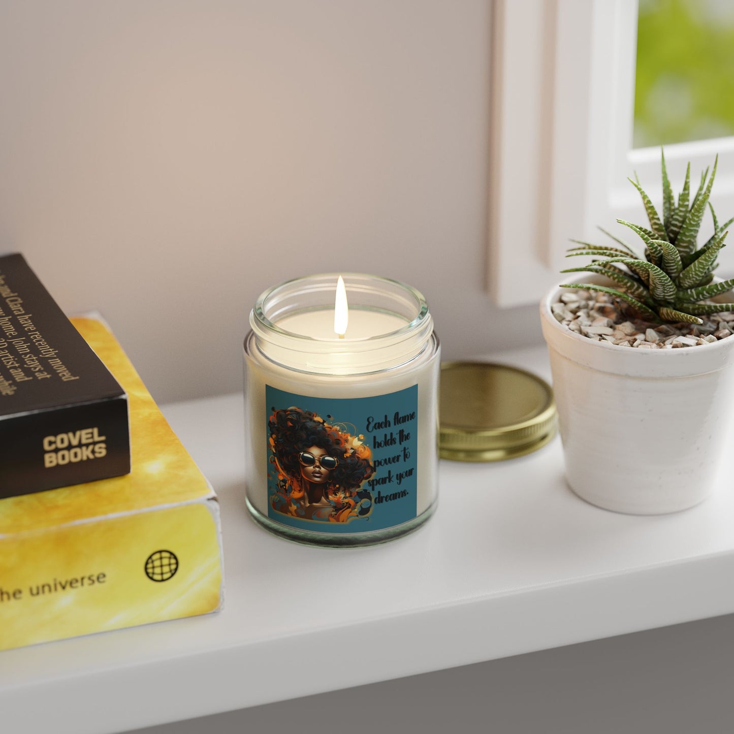 “Spark Your Dreams” Affirmation Candle – Black Girl Magic Glow