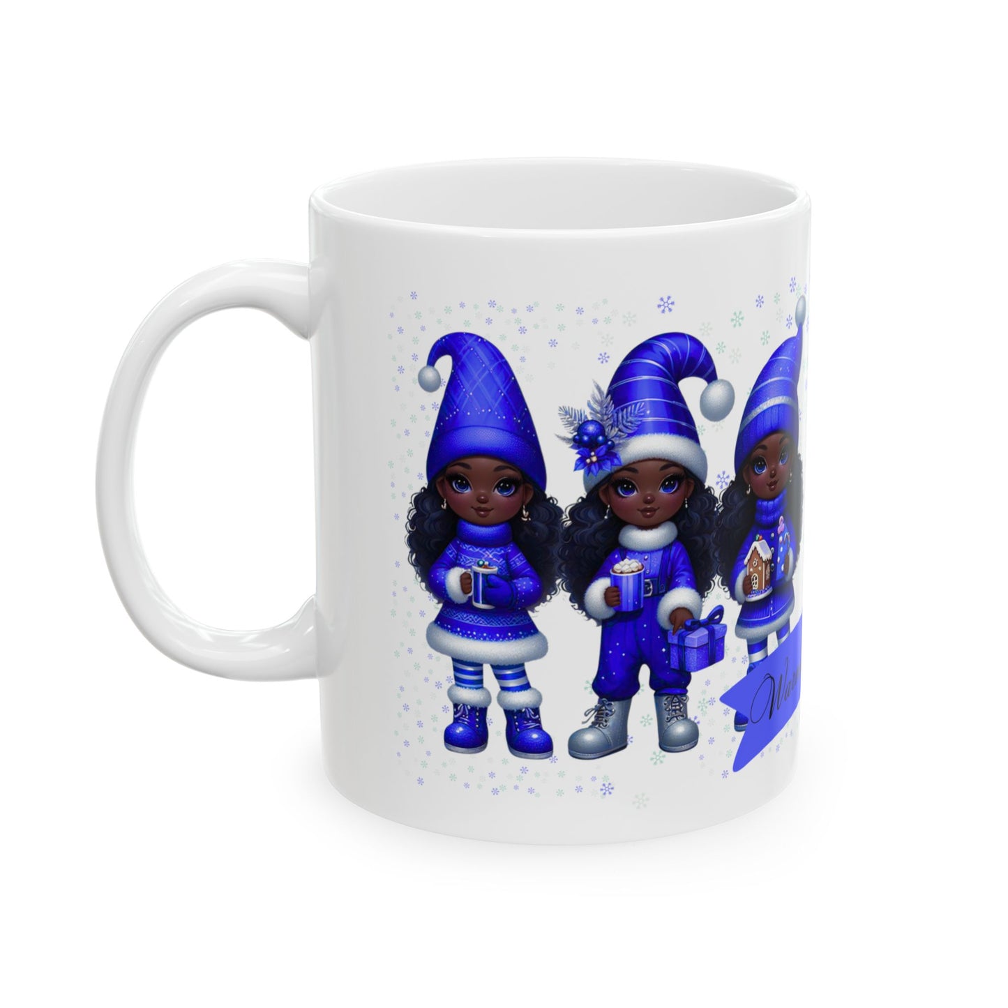“Warmest Wishes” Holiday Mug – Black Girl Magic Winter Edition Ceramic Mug 11oz & 15oz