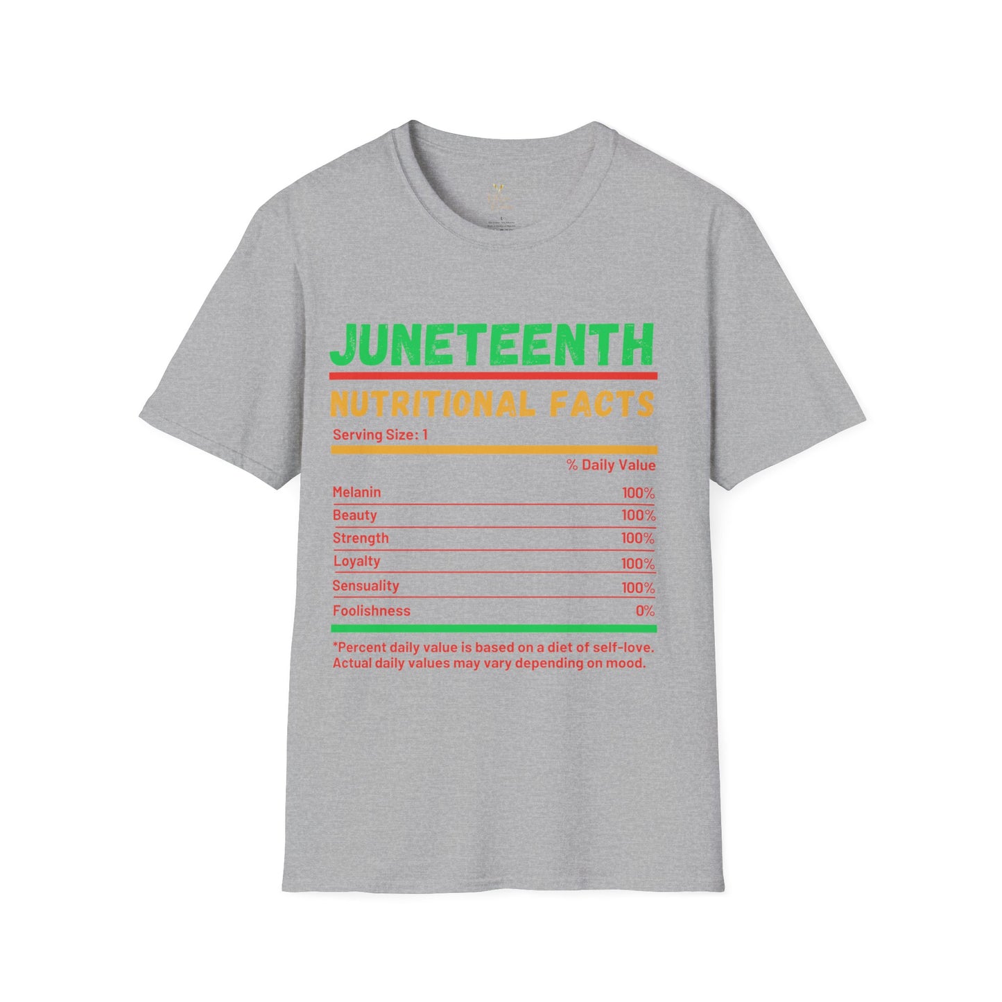 Juneteenth Nutritional Facts Tee
