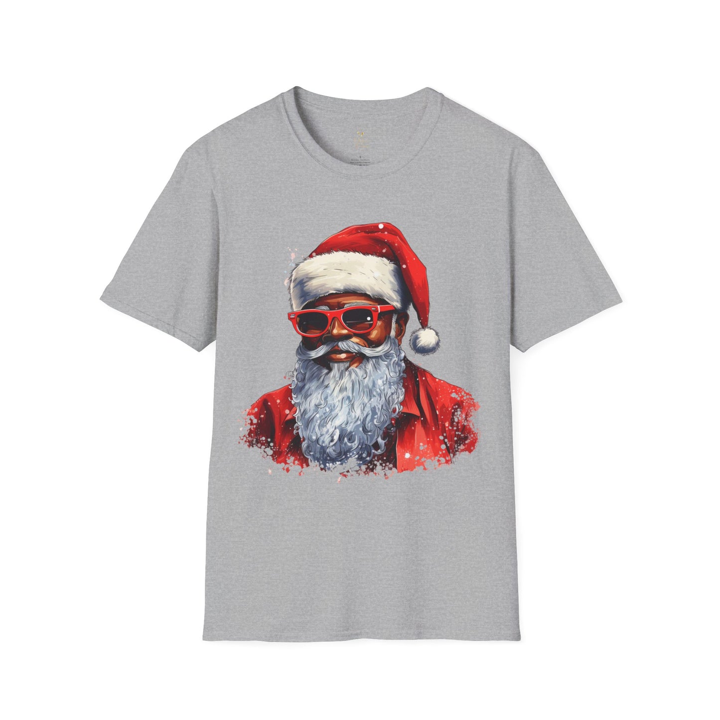 Black Santa Claus Christmas Tee