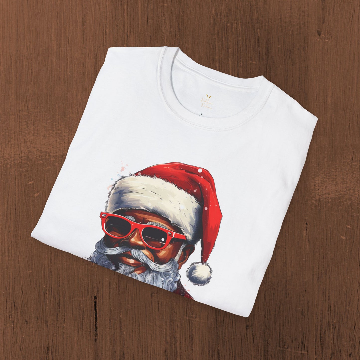 Black Santa Claus Christmas Tee