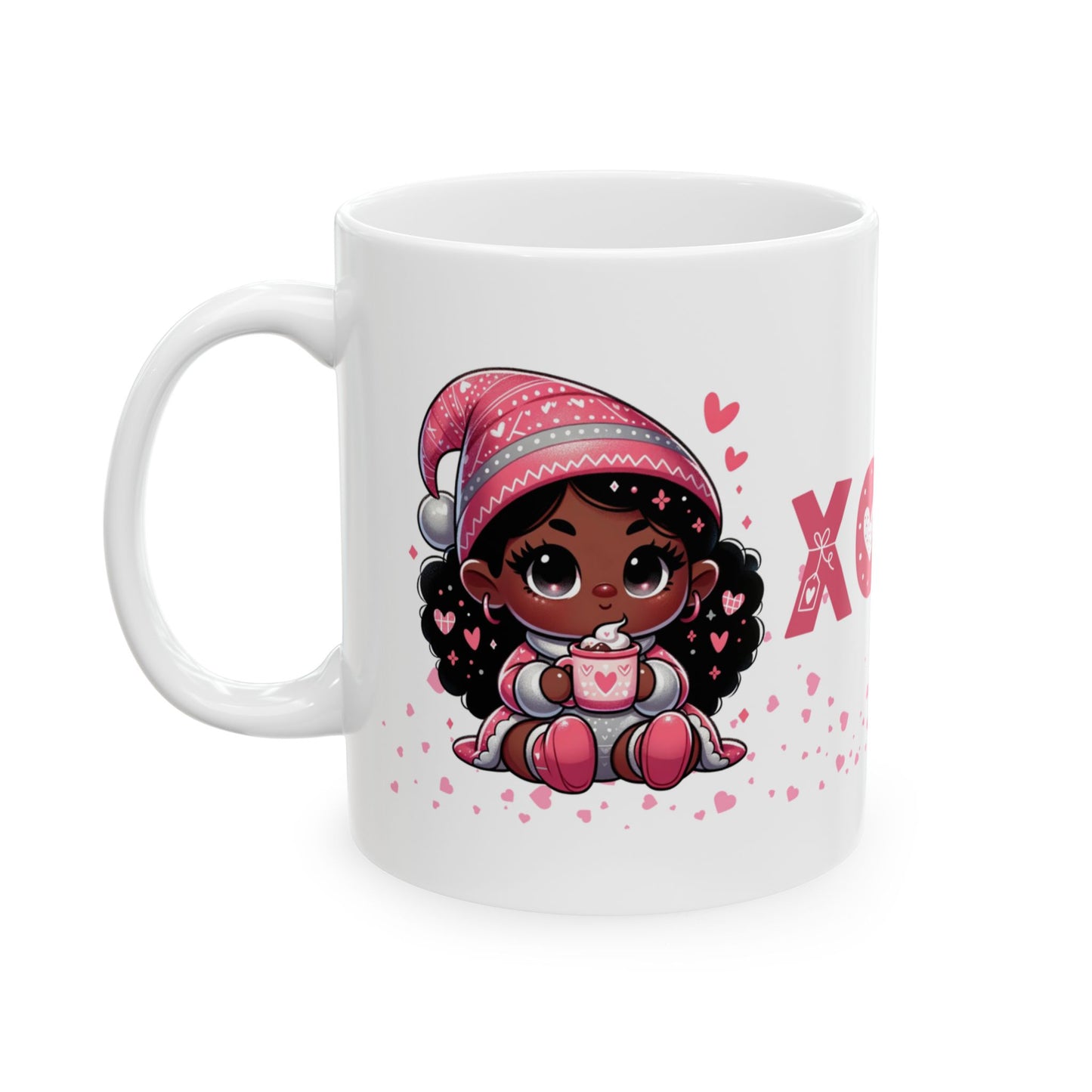 “XOXO Cocoa Cutie” Valentine’s Day Mug – Black Girl Magic Edition 11oz and 15oz
