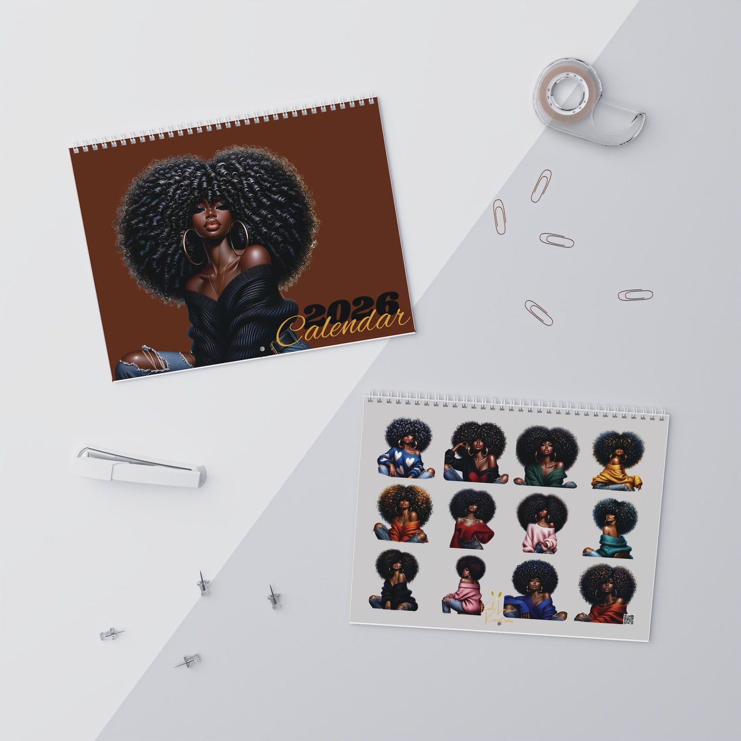 Black Woman Affirmation Wall Calendar 2026