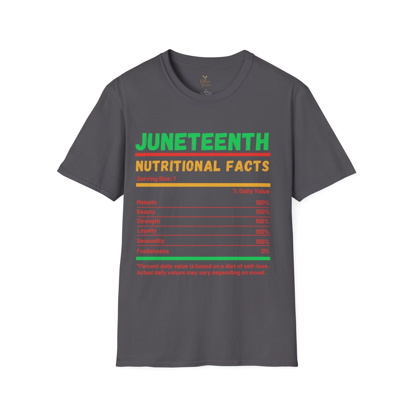 Juneteenth Nutritional Facts Tee