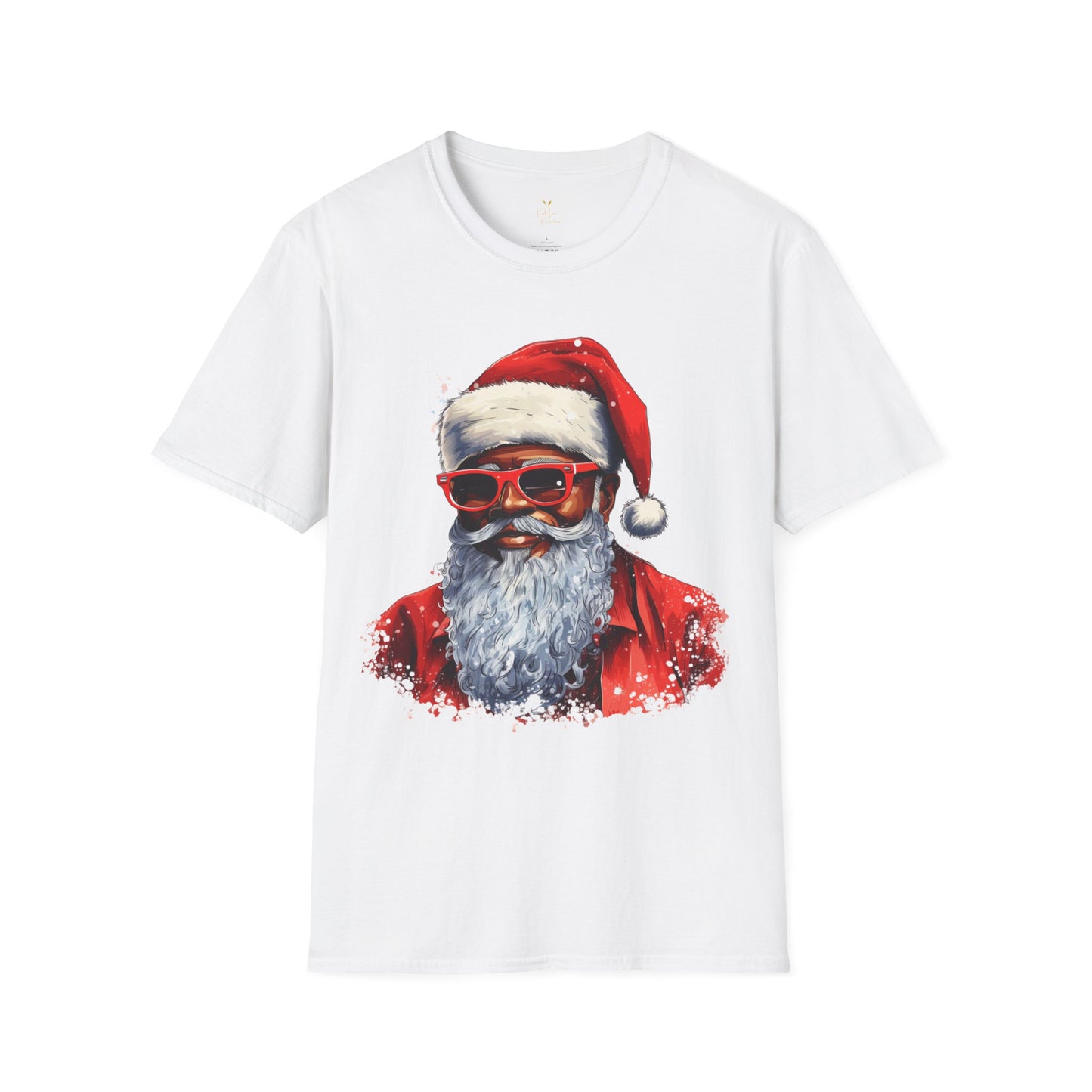 Black Santa Claus Christmas Tee