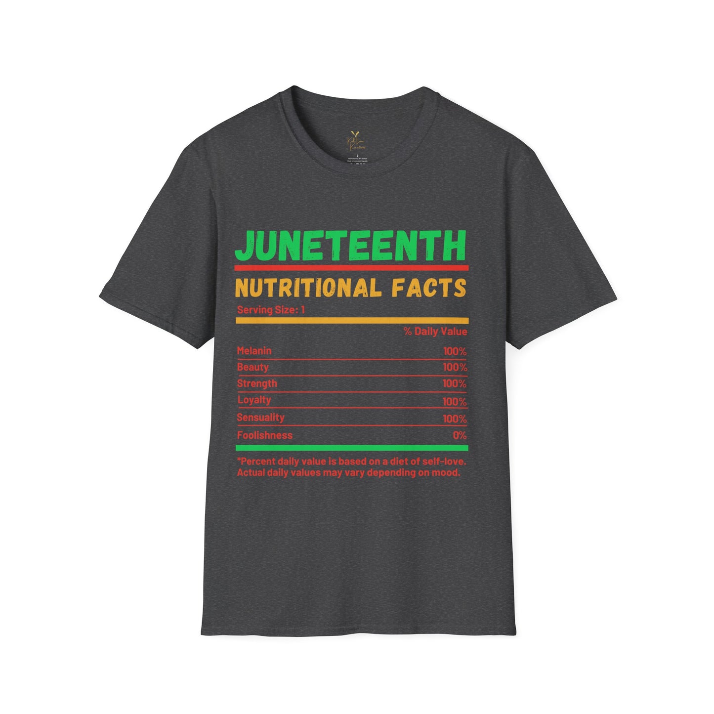 Juneteenth Nutritional Facts Tee
