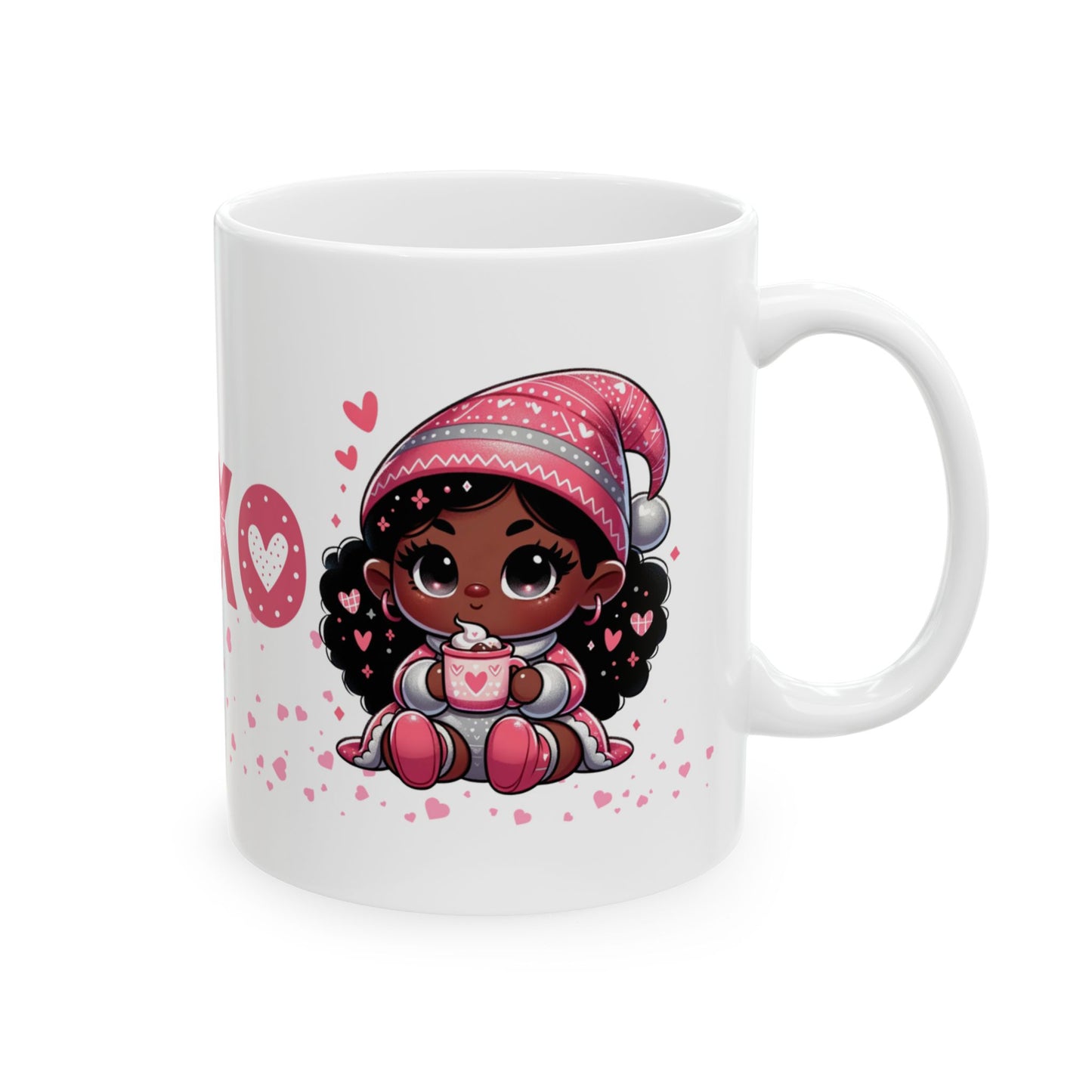 “XOXO Cocoa Cutie” Valentine’s Day Mug – Black Girl Magic Edition 11oz and 15oz