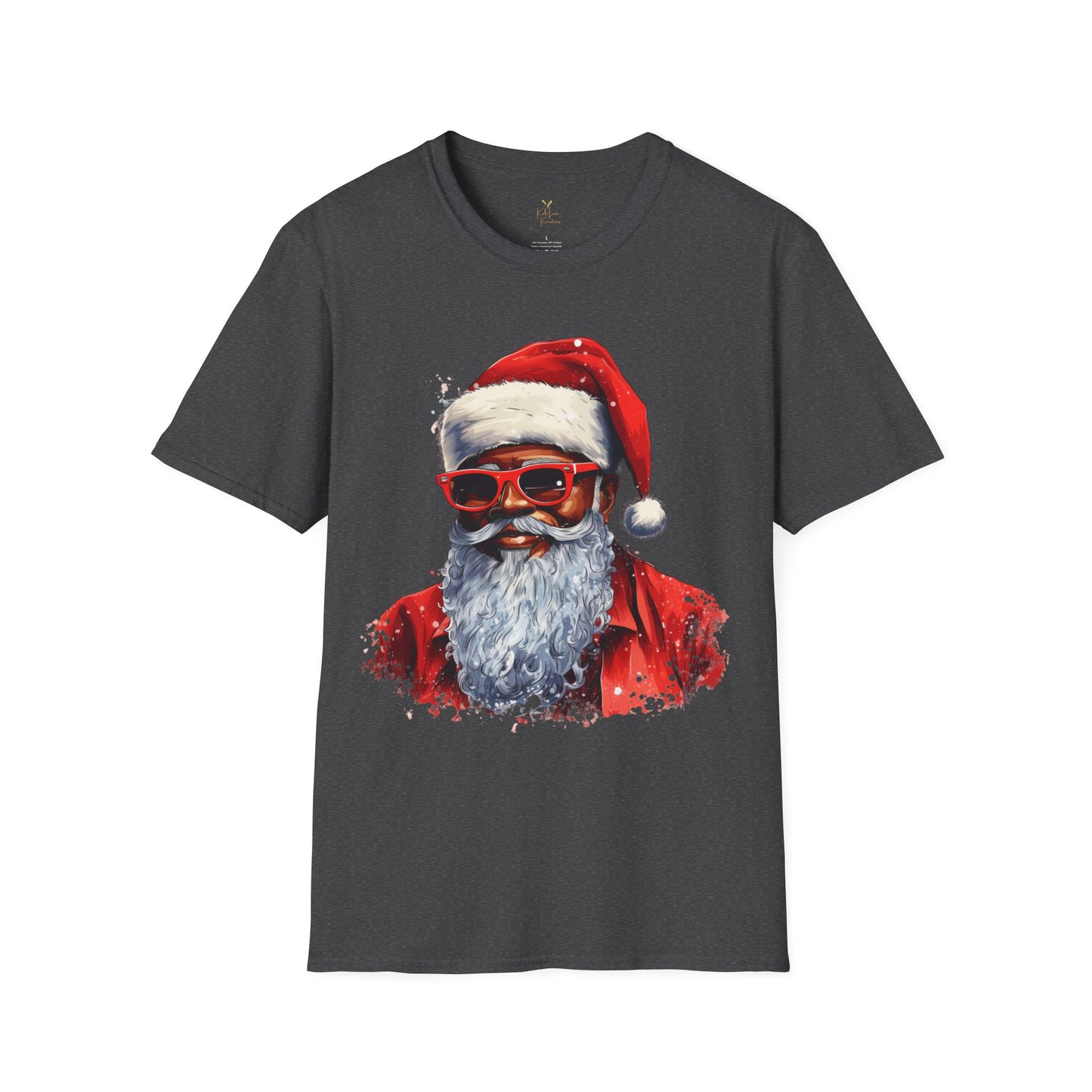 Black Santa Claus Christmas Tee
