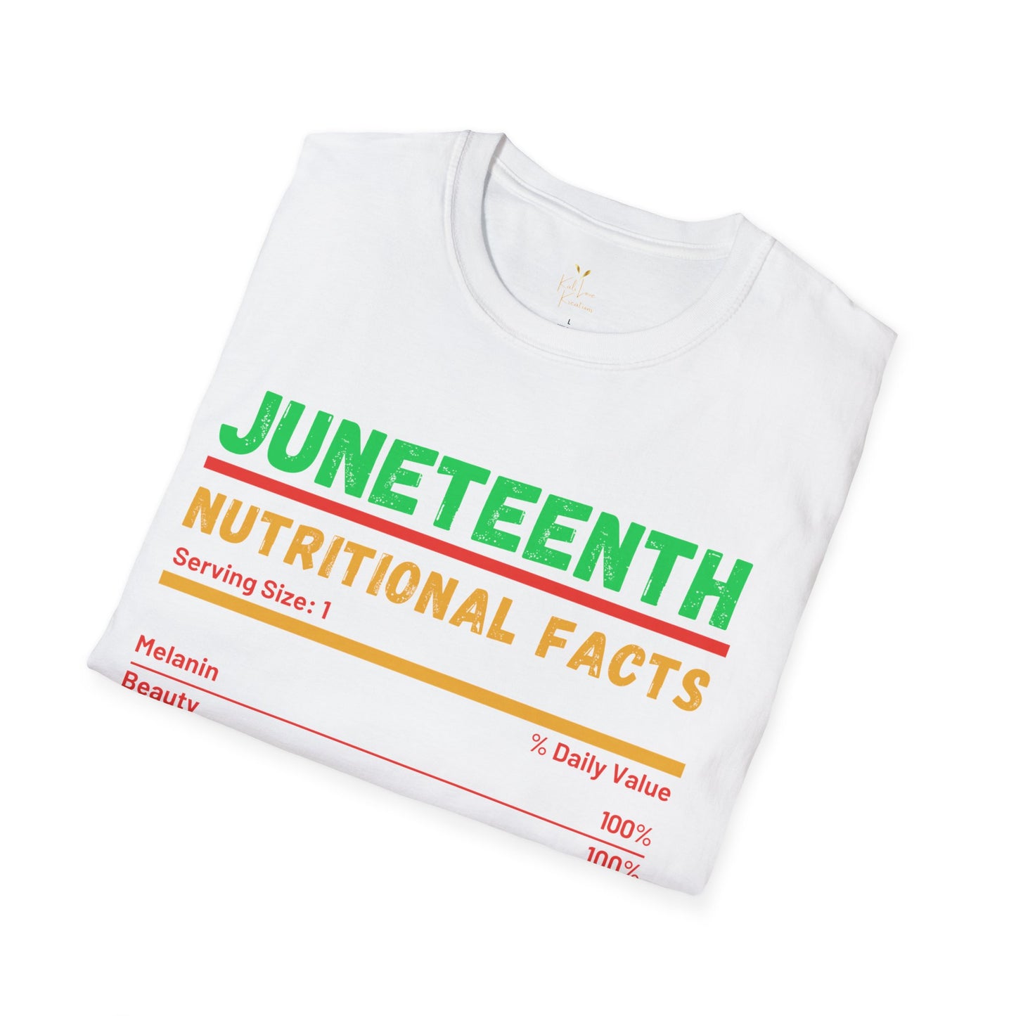 Juneteenth Nutritional Facts Tee