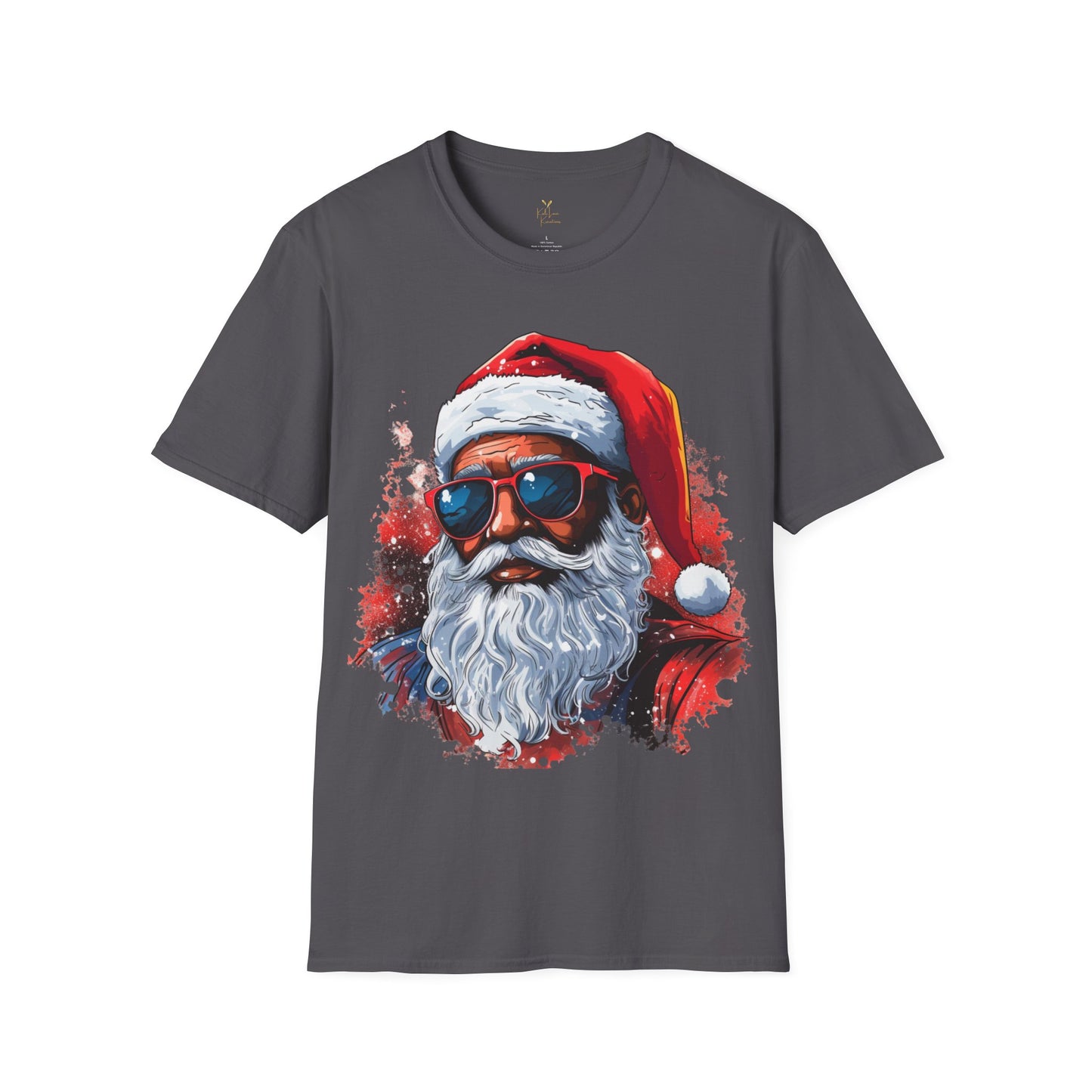 Black Santa Claus Christmas Tee