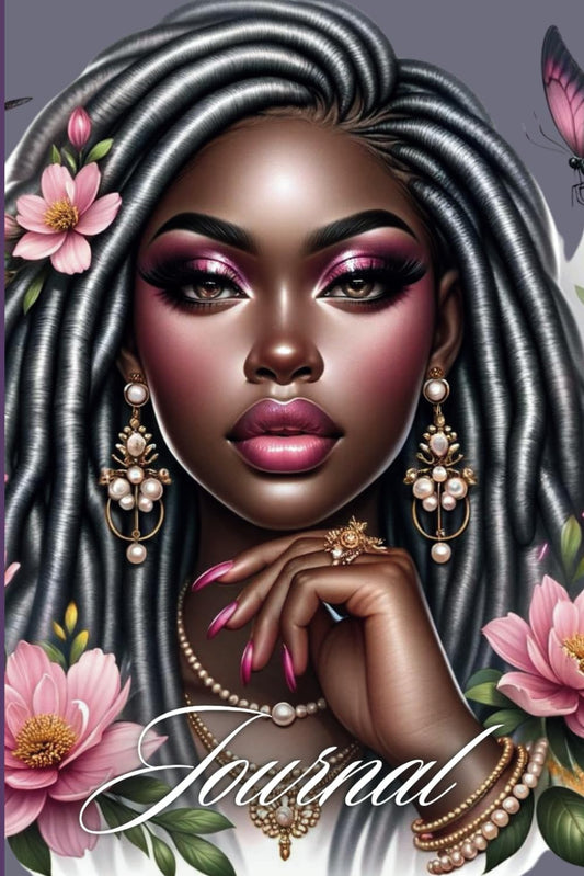 Melanated Floral Radiance : A Journal for Black Women and Young Girls: Notebook, 6 x 9 inches - 200 Blank Lined Pages, perfect bound, Soft Cover Paperback