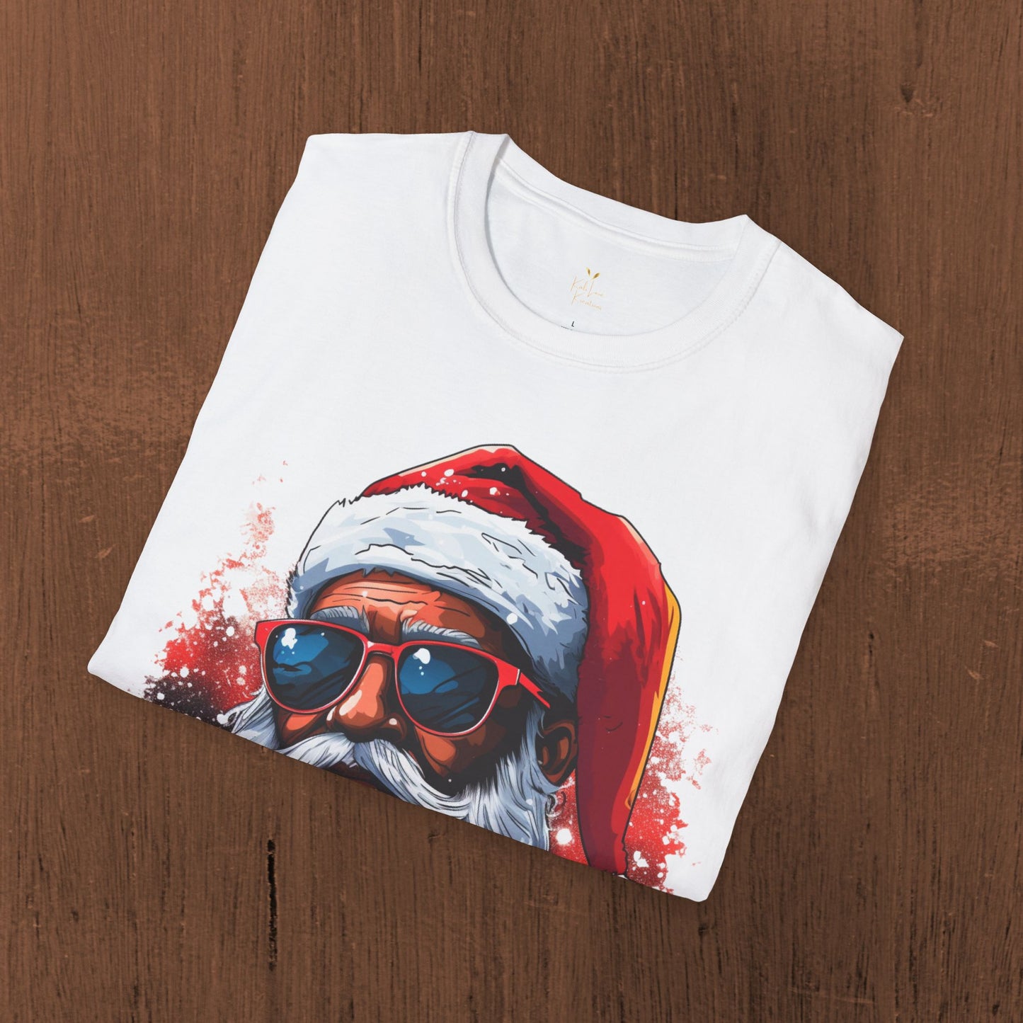 Black Santa Claus Christmas Tee