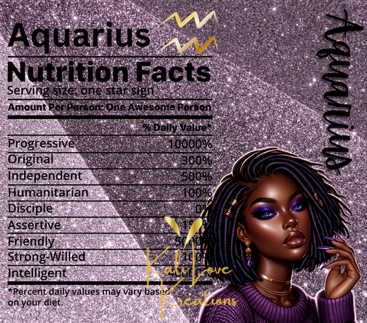 Black Women Zodiac Sign Tumbler Wrap Bundle