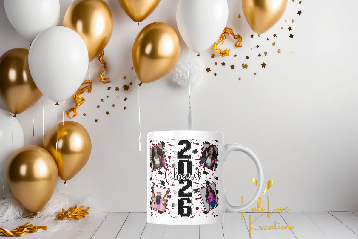 Class of 2026-Graduation Tumbler Template, Photo Tumbler Wrap