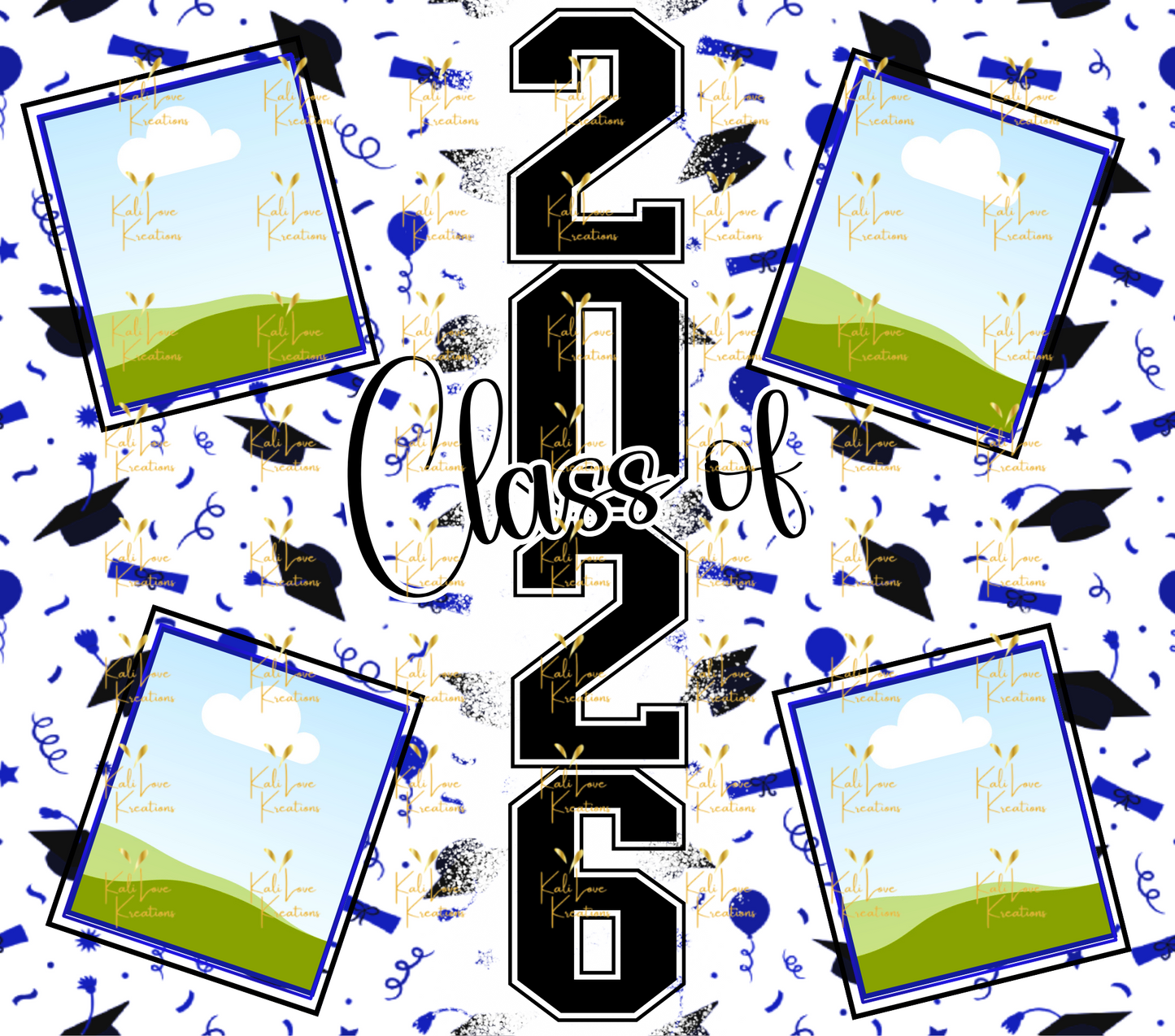 Class of 2026-Graduation Tumbler Template, Photo Tumbler Wrap