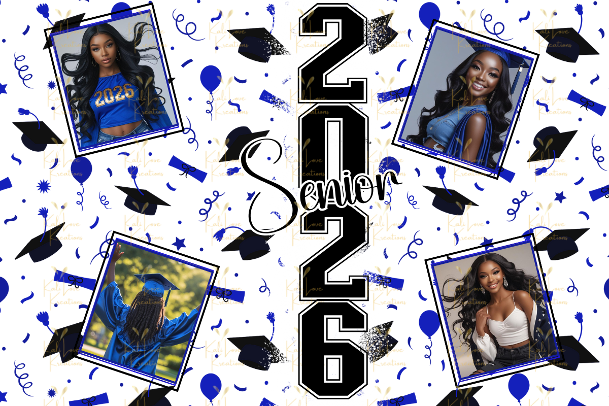 Senior-Graduation Tumbler Template, Photo Tumbler Wrap