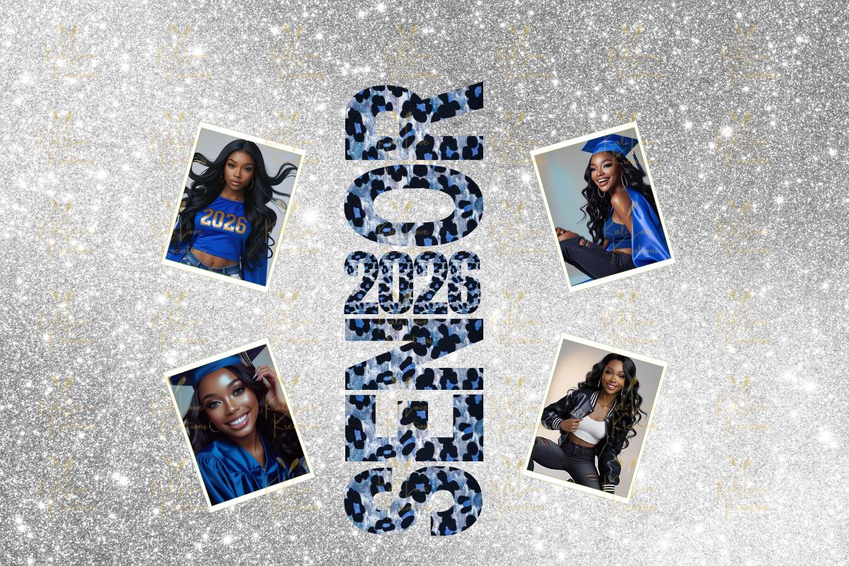 Senior 2026 Graduation Tumbler Template, Photo Tumbler Wrap