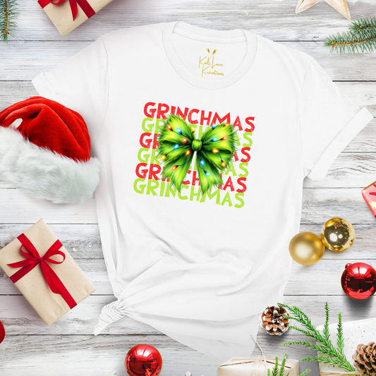 Grinchmas with Bow Holiday Tee