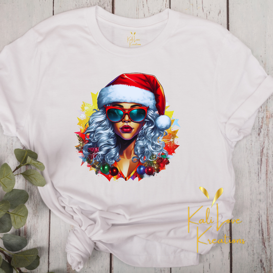 Black Mrs. Claus Christmas Tee