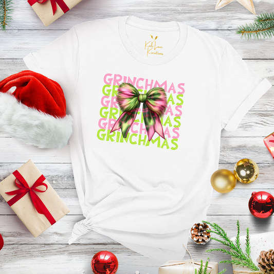 Grinchmas with Bow Holiday Tee