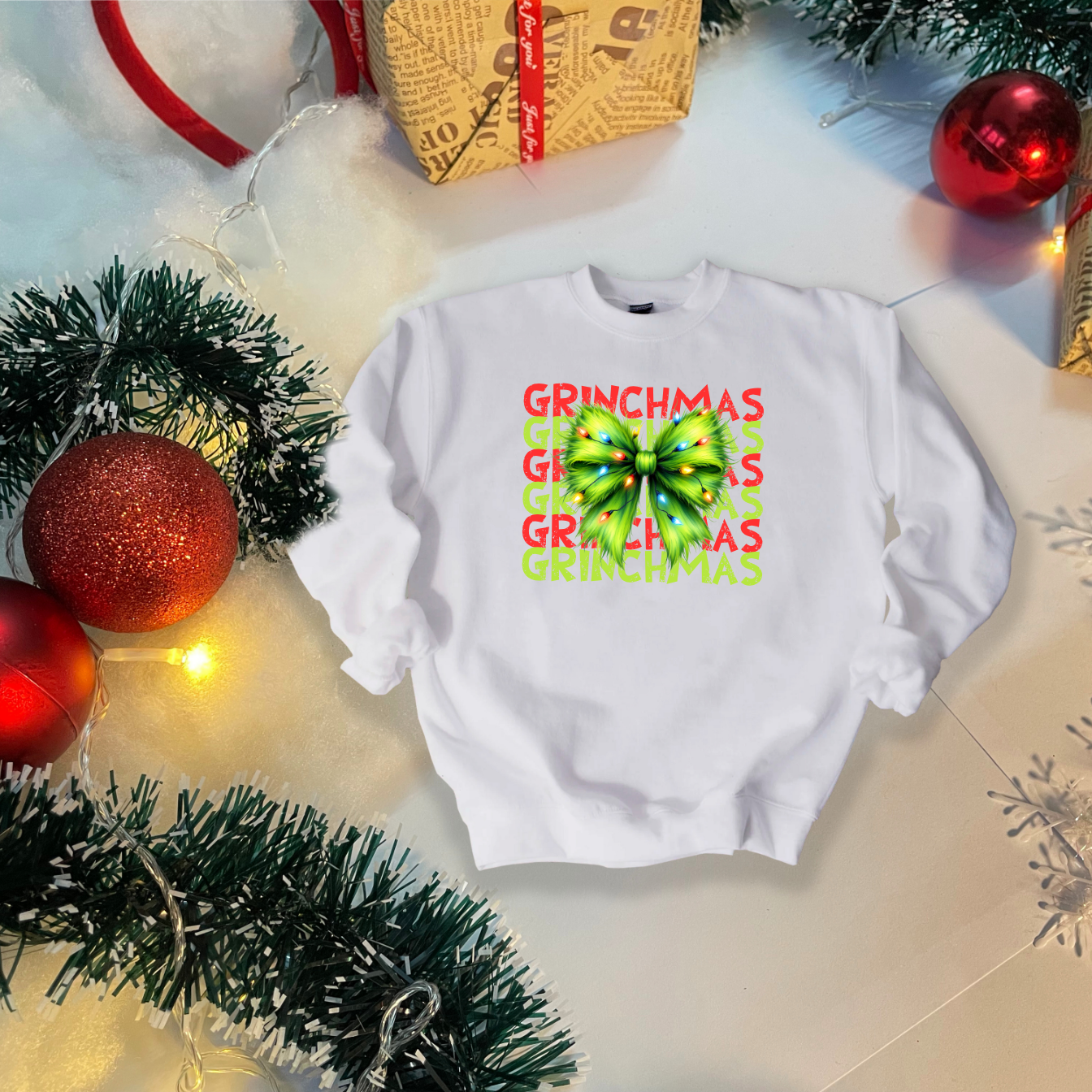 Grinchmas Lights Holiday Sweatshirt