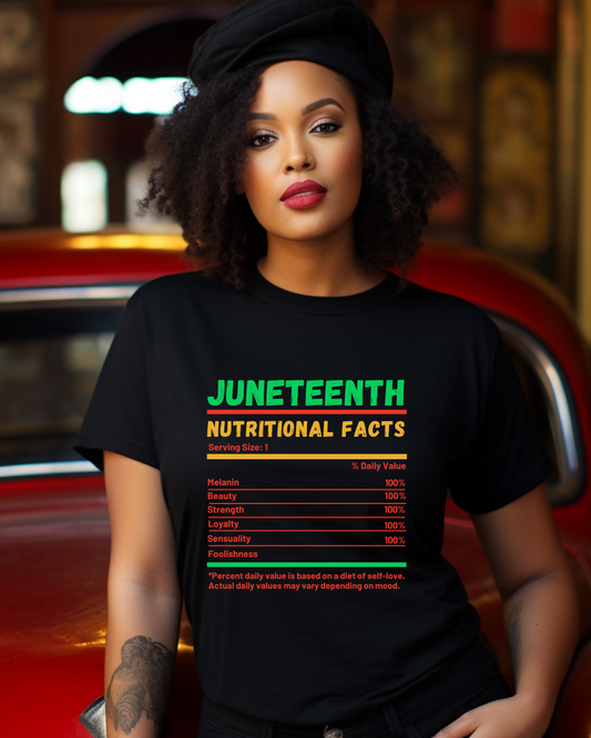 Juneteenth Nutritional Facts Tee