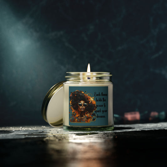 “Spark Your Dreams” Affirmation Candle – Black Girl Magic Glow