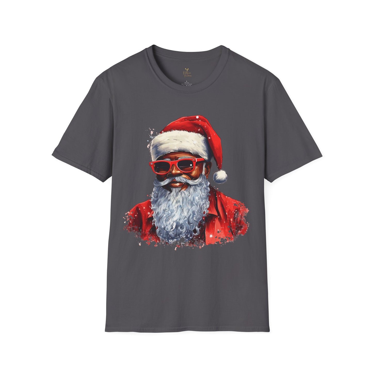 Black Santa Claus Christmas Tee