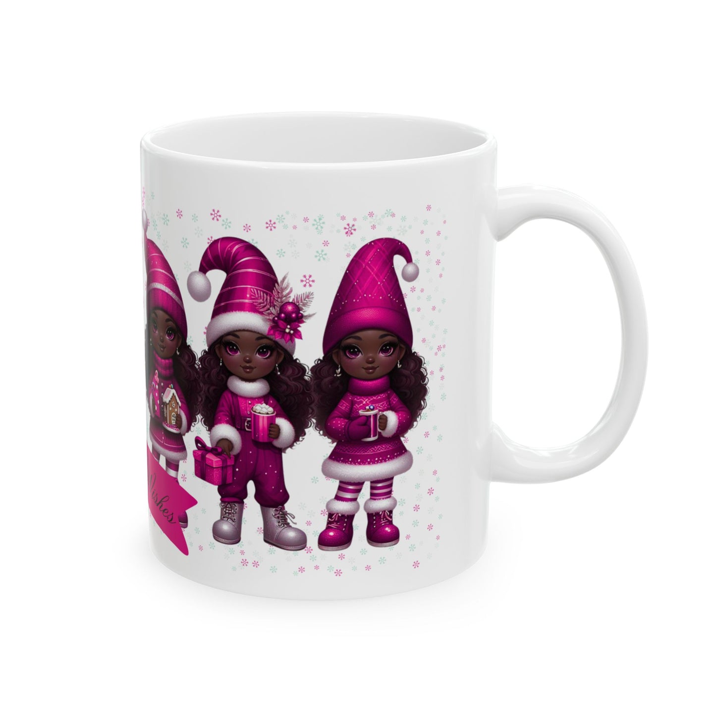“Warmest Wishes” Holiday Mug – Black Girl Magic Winter Edition Ceramic Mug 11oz & 15oz