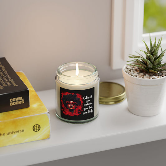“Melanin. Fire. Truth.” Empowerment Candle - Black Girl Magic Glow