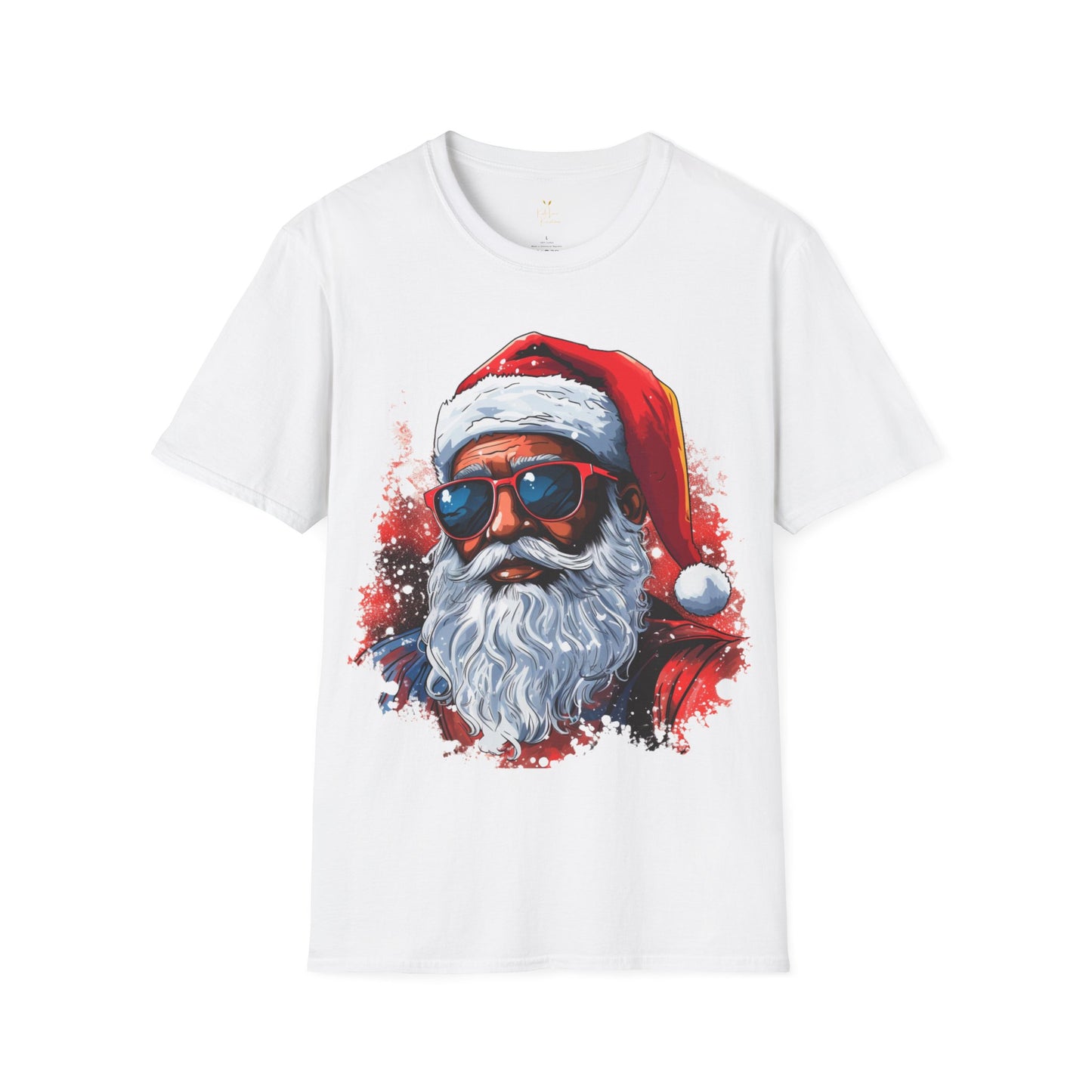 Black Santa Claus Christmas Tee
