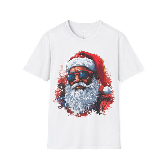 Black Santa Claus Christmas Tee