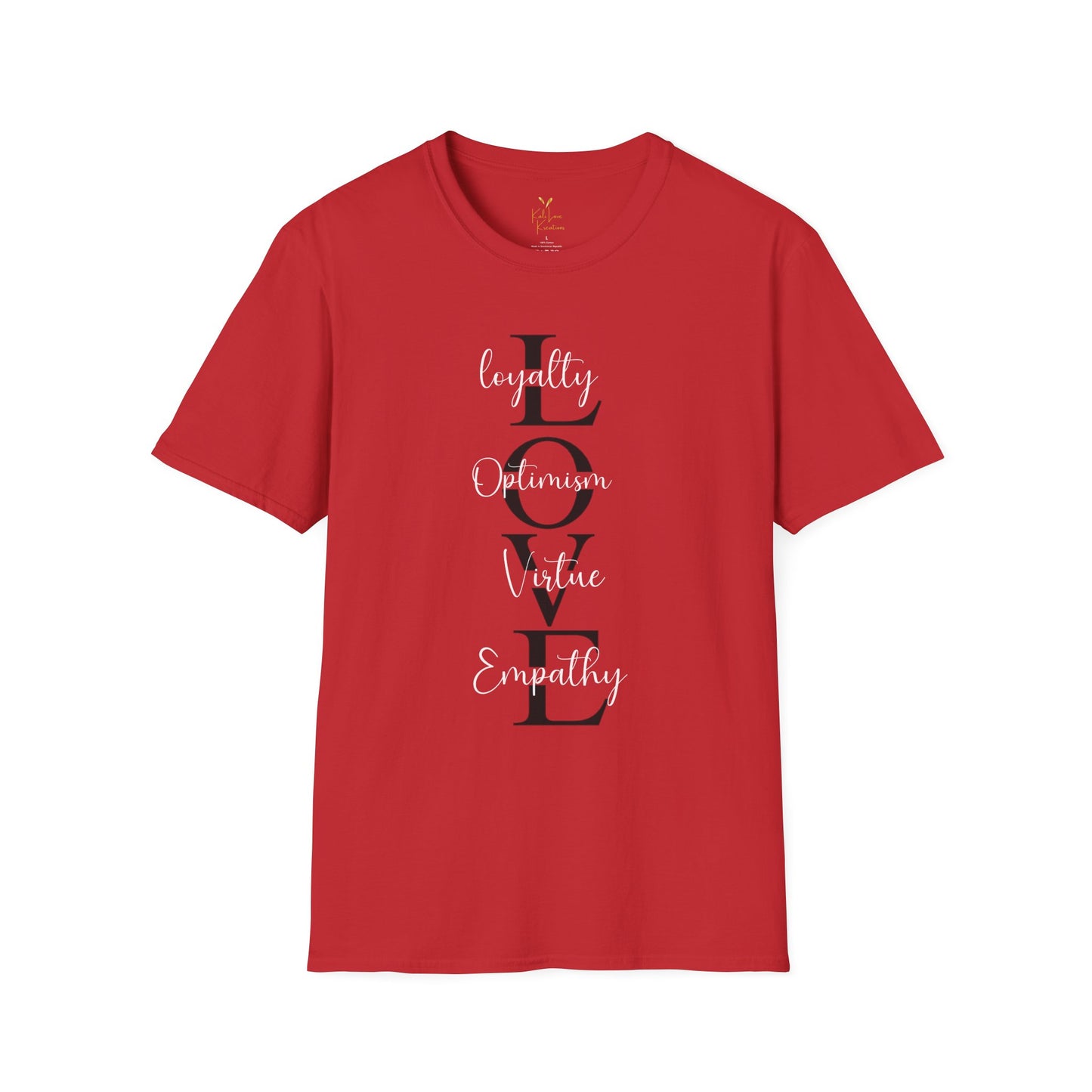 LOVE Acronym Tee – Loyalty, Optimism, Virtue, Empathy