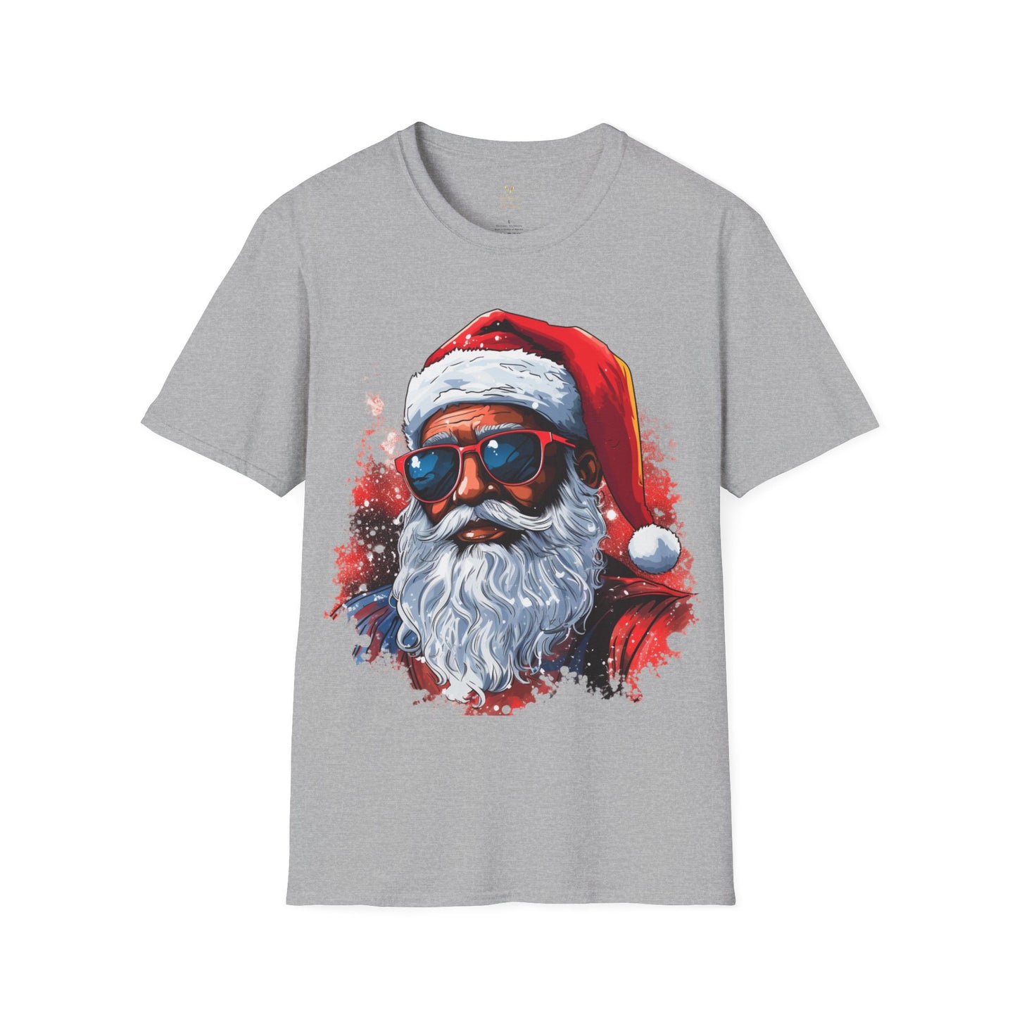Black Santa Claus Christmas Tee