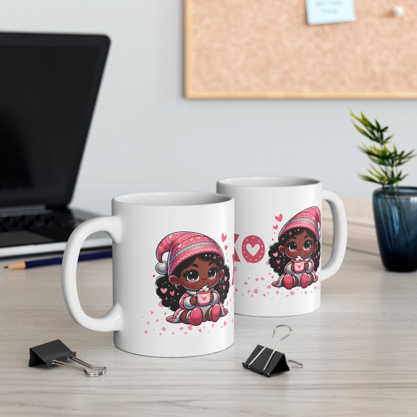 “XOXO Cocoa Cutie” Valentine’s Day Mug – Black Girl Magic Edition 11oz and 15oz