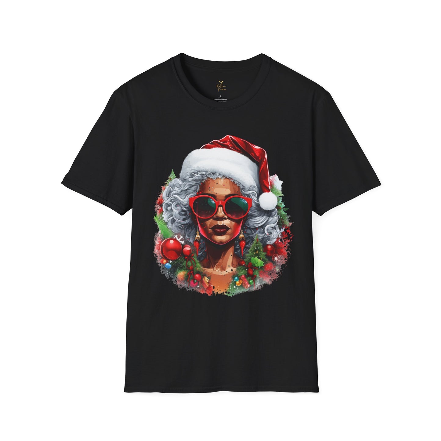 Black Mrs. Claus Christmas Tee