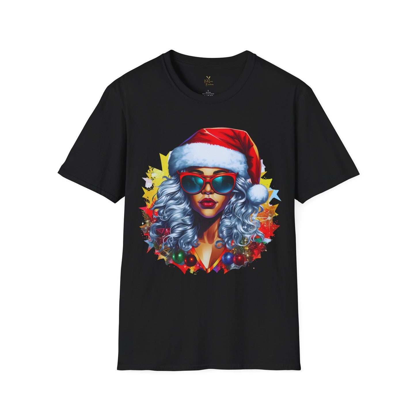 Black Mrs. Claus Christmas Tee