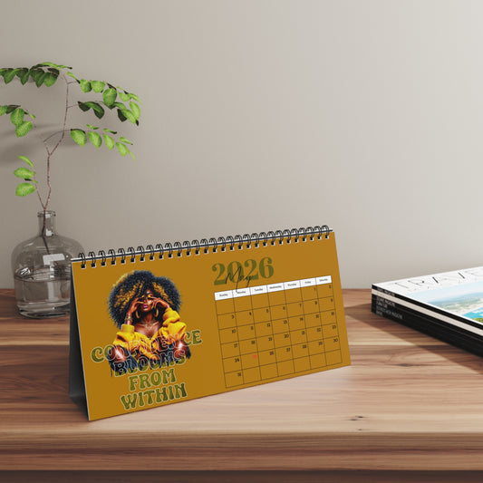 Black Woman Reflections Desktop Calendar 2026