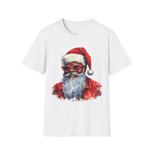 Black Santa Claus Christmas Tee