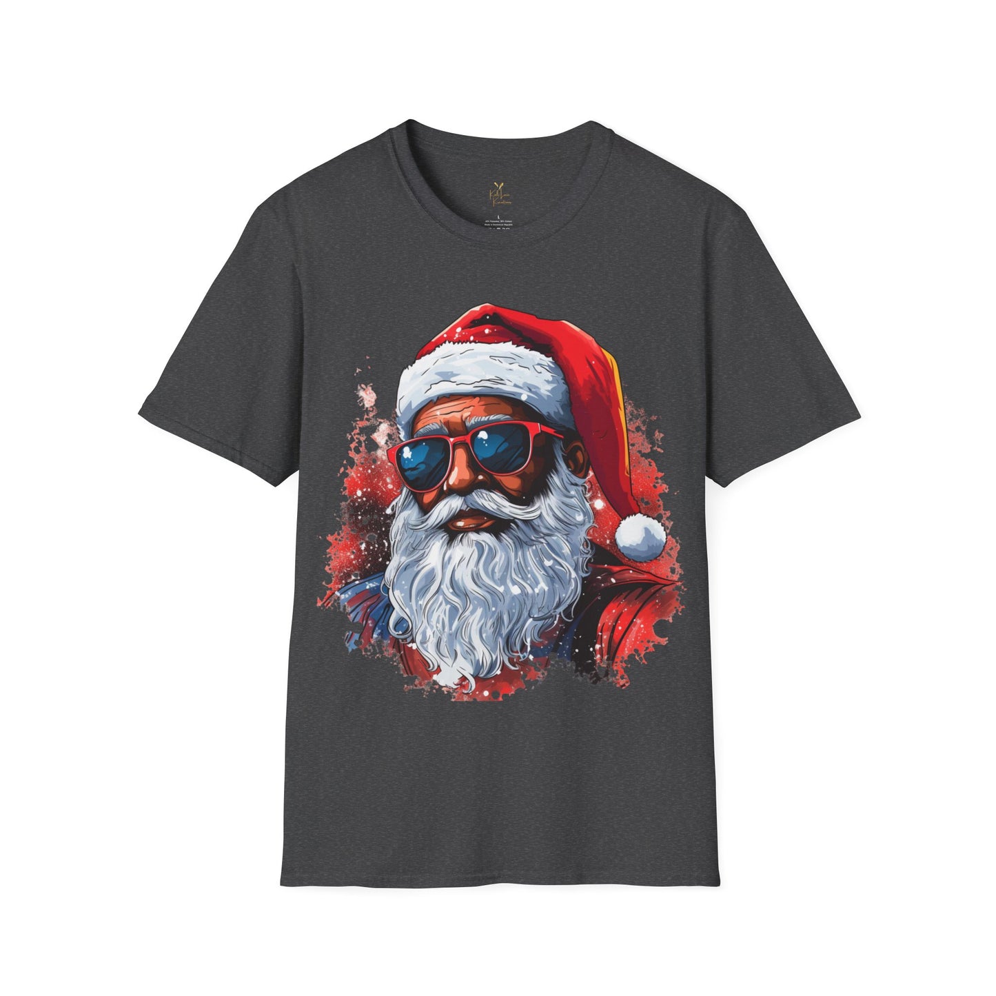Black Santa Claus Christmas Tee