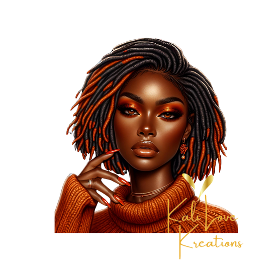 Black Women Locs PNG Bundle