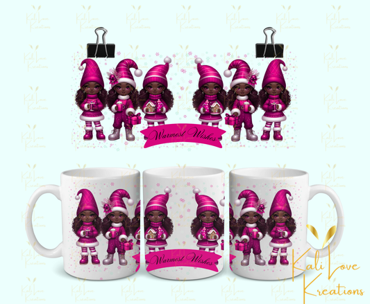 “Warmest Wishes” Holiday Mug – Black Girl Magic Winter Edition Ceramic Mug 11oz & 15oz