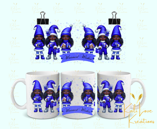“Warmest Wishes” Holiday Mug – Black Girl Magic Winter Edition Ceramic Mug 11oz & 15oz