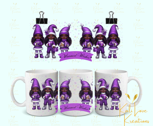 “Warmest Wishes” Holiday Mug – Black Girl Magic Winter Edition Ceramic Mug 11oz & 15oz