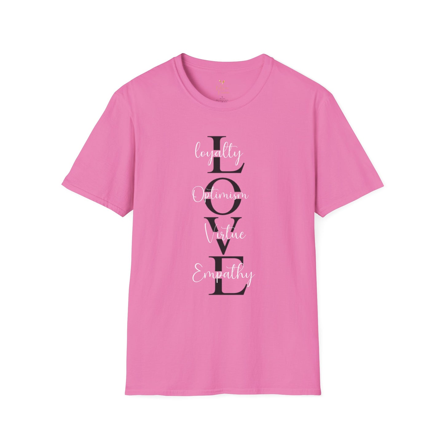 LOVE Acronym Tee – Loyalty, Optimism, Virtue, Empathy