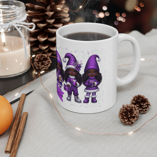 “Warmest Wishes” Holiday Mug – Black Girl Magic Winter Edition Ceramic Mug 11oz & 15oz