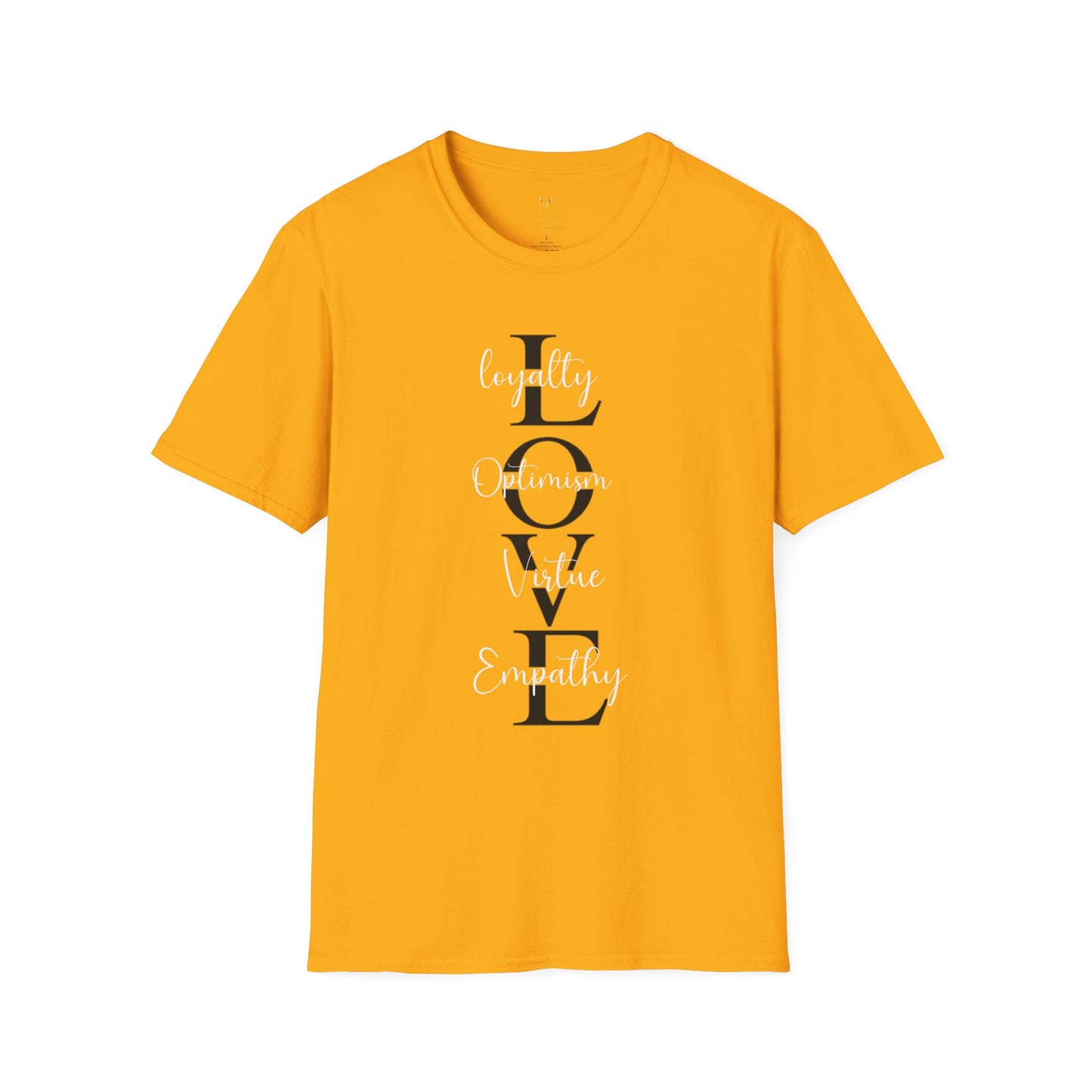 LOVE Acronym Tee – Loyalty, Optimism, Virtue, Empathy