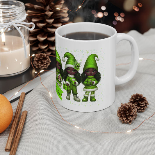 “Warmest Wishes” Holiday Mug – Black Girl Magic Winter Edition Ceramic Mug 11oz & 15oz