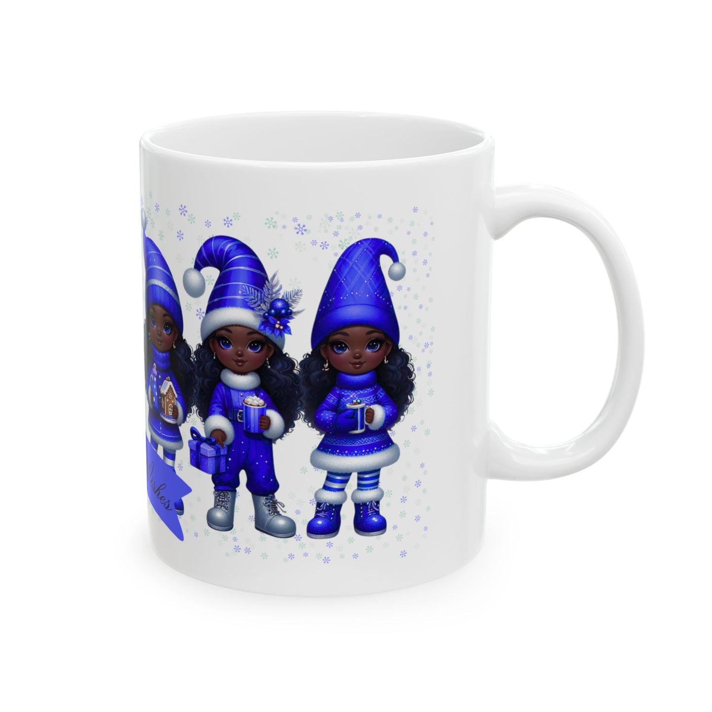 “Warmest Wishes” Holiday Mug – Black Girl Magic Winter Edition Ceramic Mug 11oz & 15oz